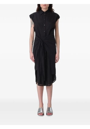Tela knot-detail midi shirt dress - Black