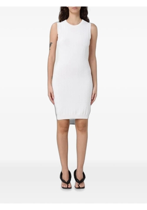 Emporio Armani jacquard-knit sleeveless dress - White
