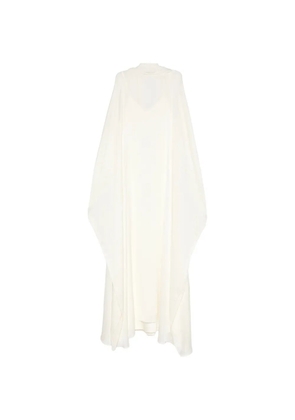Abadia sheer pleated kaftan - Neutrals