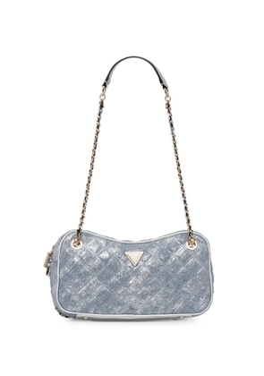 GUESS USA quilted metallic-finish shoulder bag - Blue