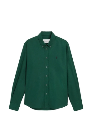AMI Paris cotton shirt with Ami de Coeur - Green