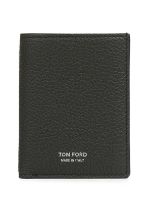 TOM FORD grained leather bi-fold cardholder - Green