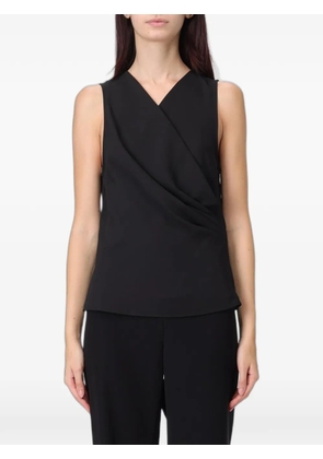 Emporio Armani crossover-design sleeveless top - Black