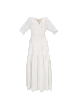 P.A.R.O.S.H. tiered wrap maxi dress - White