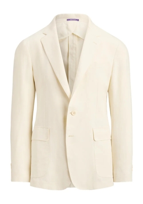 Ralph Lauren Purple Label Hadley single-breasted pocket blazer - Neutrals