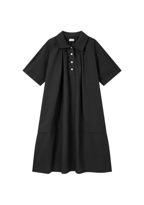 TOMBOY short-sleeved collared midi dress - Black