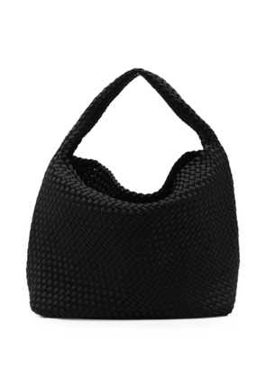MARREA large woven-design shoulder bag - Black