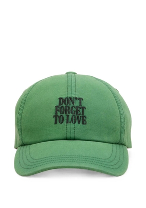 AMI Paris cotton Don't Forget To Love cap - Green