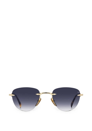 DAVID BECKHAM EYEWEAR rimless pilot-frame sunglasses - Gold