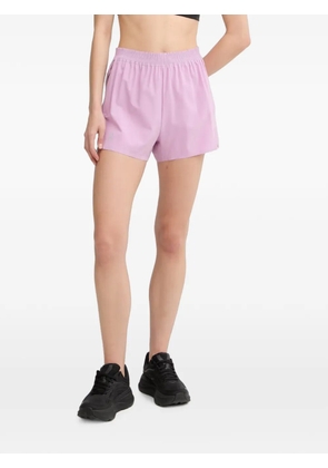 On logo-print elasticated-waist shorts - Purple