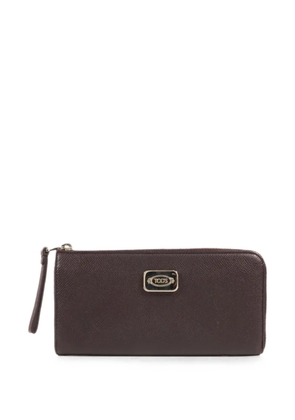 Tod's Vintage logo-plaque wallet - Purple