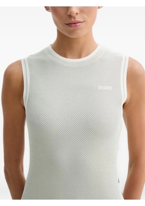 GUESS USA Gabry perforated-knit sleeveless mini dress - Grey
