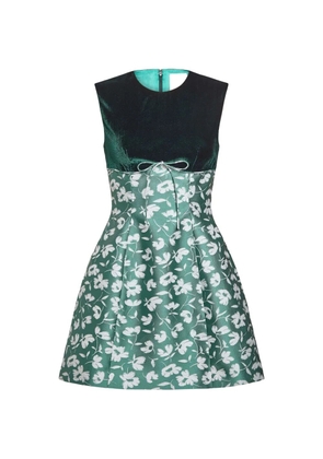 Markarian Jolie floral-brocade mini dress - Green