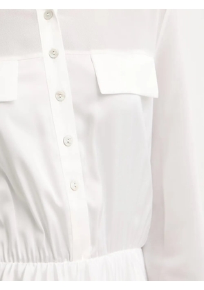 FRACOMINA button-up chest-pocket midi dress - White