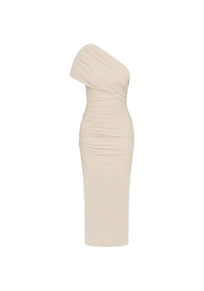 Rachel Gilbert Clay one-shoulder ruched midi dress - Neutrals