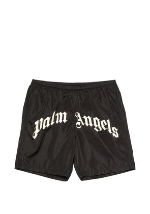 Palm Angels logo-print swim shorts - Black