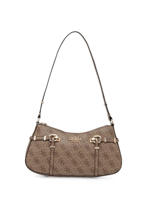 GUESS USA Leona logo-monogram shoulder bag - Neutrals