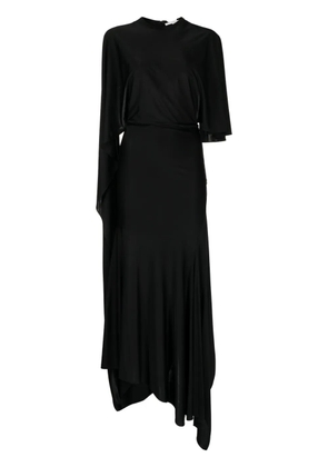 Stella McCartney cape-sleeve asymmetric dress - Black
