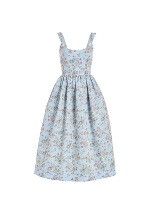 Markarian Apple floral-ikat midi dress - Blue