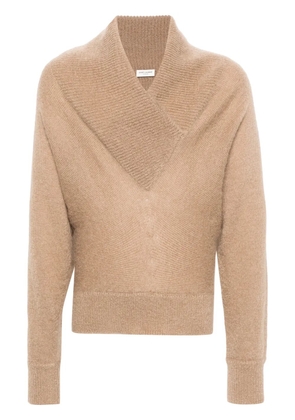 Saint Laurent brushed sweater - Neutrals
