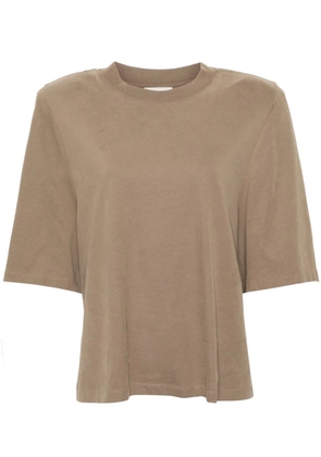 ISABEL MARANT Ben shoulder-pads T-shirt - Green