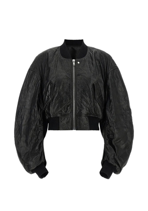 Rick Owens Tower Secchia Cropped Flight bomber jacket - Black