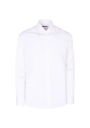 Tombolini slim-fit semi-spread collar shirt - White