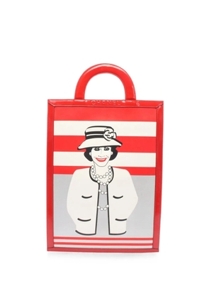 CHANEL Pre-Owned 2000-2002 Chocolate Bar Mademoiselle tote bag - Red