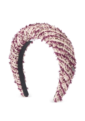 Maison Michel Miwa tweed-effect headband - Neutrals