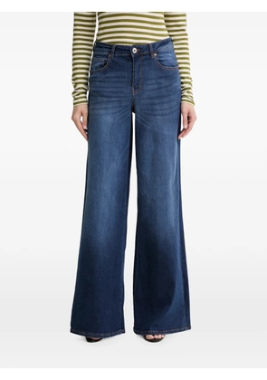 FRACOMINA wide-leg whiskered jeans - Blue