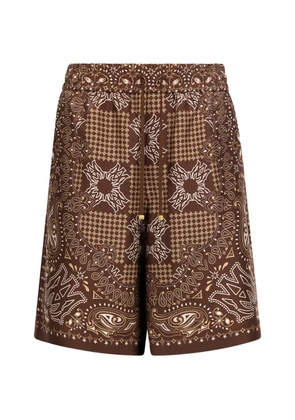 AMIRI MA check shorts - Brown