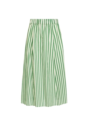 Marie Oliver Sasha striped midi skirt - Green