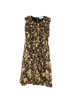 Ulla Johnson Signe Cascading floral-print ruffled mini dress - Black