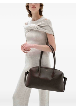 Yuzefi Brioche grained leather shoulder bag - Brown