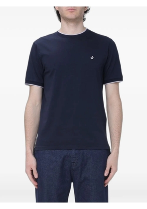 BROOKSFIELD logo-embroidered tipped T-shirt - Blue