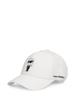 Karl Lagerfeld graphic-print cotton baseball cap - Neutrals