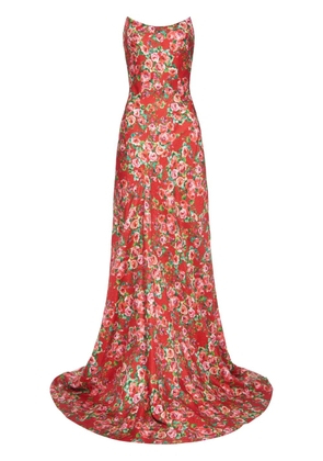 Markarian Tallulah rose-print silk gown - Red