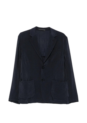 Giorgio Armani textured single-breasted blazer - Blue