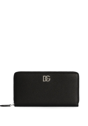 Dolce & Gabbana calfskin wallet with logo - Black