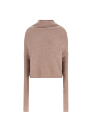 Rick Owens Tower LS Crater high-neck sweater - Neutrals