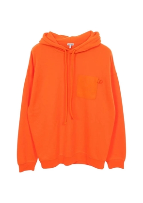 Loewe Pre-Owned 2010s Anagram leather-patch hoodie - Orange