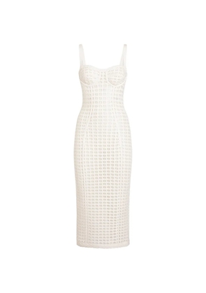 Dolce & Gabbana crochet bustier dress - White