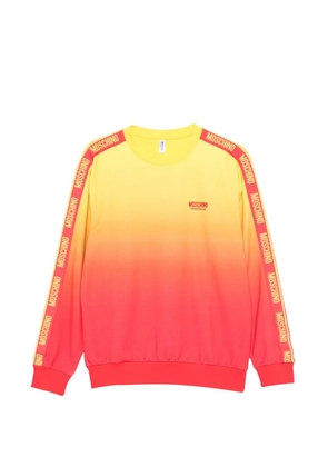 Moschino logo-tape gradient-effect sweatshirt - Red