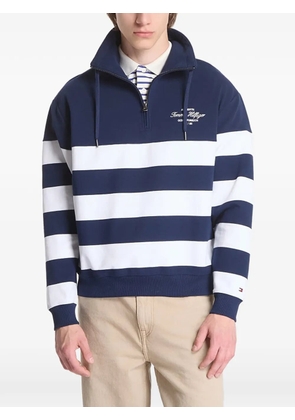 Tommy Hilfiger striped quarter-zip sweater - Blue
