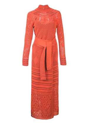 Proenza Schouler Crochet crew neck Dress - Orange