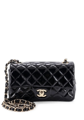 CHANEL Pre-Owned Classic Single Flap Bag Quilted Patent Mini crossbody bag - Black