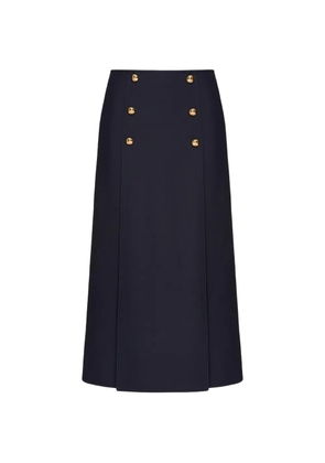 Valentino Garavani crepe couture midi skirt - Blue
