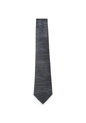 Emporio Armani geometric-pattern tie - Black