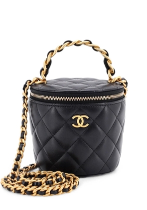 CHANEL Pre-Owned Afternoon Tea Vanity Bucket Bag Quilted Lambskin Mini satchel - Black