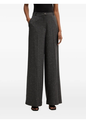 Haveone pinstripe-pattern wide-leg trousers - Grey